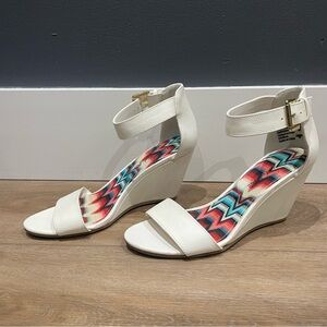 White Wedge Sandals